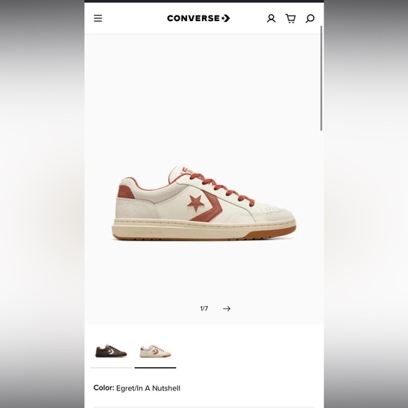 Converse Pro Blaze Classic Leather & Suede sneakers egret in a nutshell  8.5 NWT - Picture 10 of 10